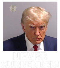 Trump Never Surrender Mugshot Booking Georgia Trump Mugshot Trump Mugshot 2024 Poster