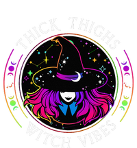 Thick Thighs And Witch Vibes Halloween Costume Witchy High Crown Mesh Back Trucker Hat