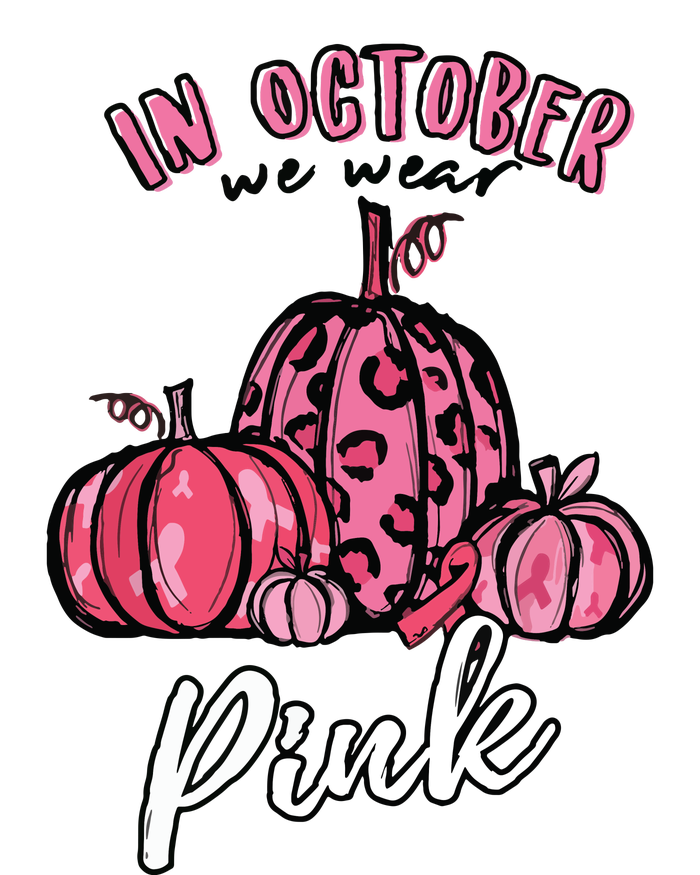 In October We Wear Pink Thanksgiving Breast Cancer Awareness T-Shirt