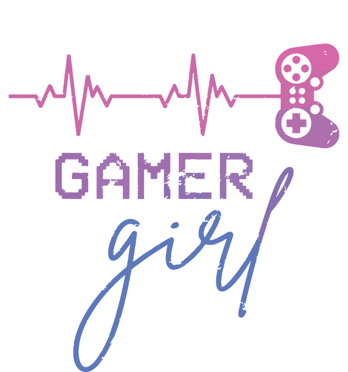 Gamer Girl Cute Heartbeat Gamer For Girl Video Game Lovers V-Neck T-Shirt