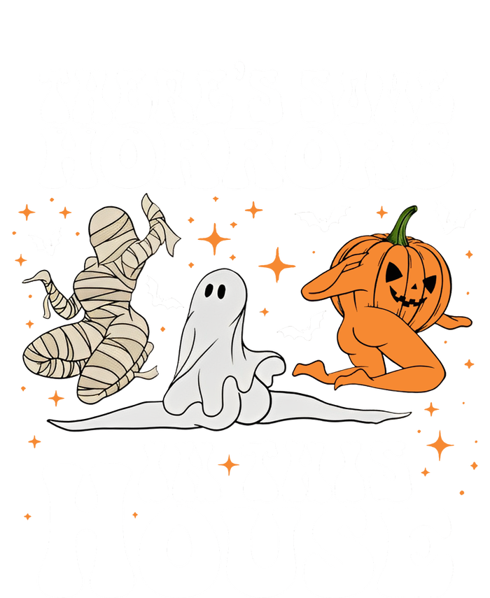 Theres Some Horrors In This House Halloween Dancing Ghost Pumpkin Mummy Sustainable Bucket Hat