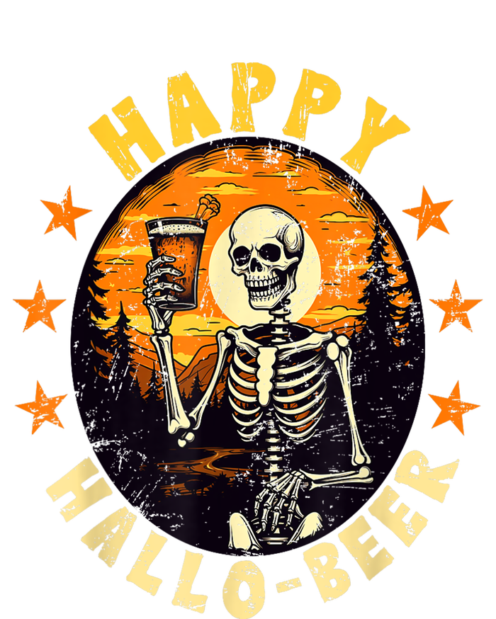 Halloween Happy HalloBeer Vintage Skeleton Drinking Beer T-Shirt