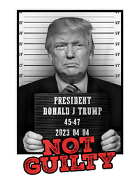 Funny Donald Trump Not Guilty Mug Shot Free Trump 2024 Baby Bodysuit