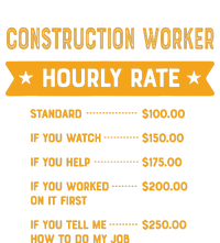 Construction Worker Hourly Rate Labour Day Foreman Kids Hoodie