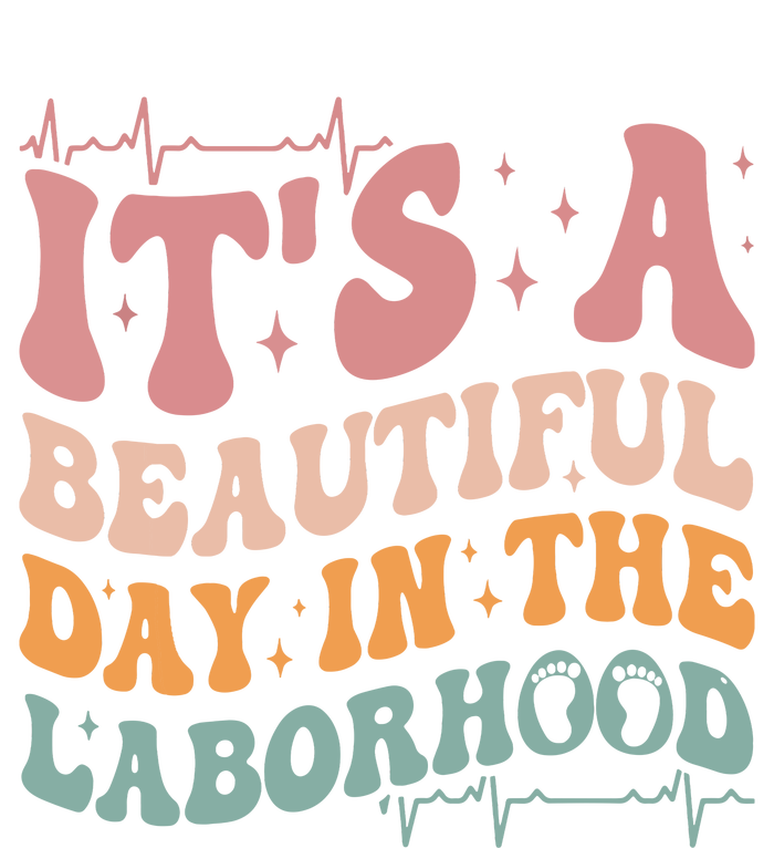 Groovy Its A Beautiful Day In The Laborhood Labor Delivery Large Microfiber Waffle Golf Towel