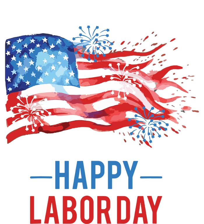 Happy Labor Day Fireworks And American Flag Labor Patriotic T-Shirt