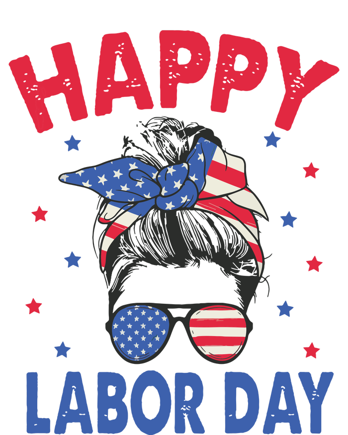 Happy Labor Day Shirts For Labor Day Messy Bun USA Flag PosiCharge Competitor Tank