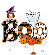 Boo Creepy Owl Pumpkin Ghost Funny Halloween Costume Women's T-Shirt