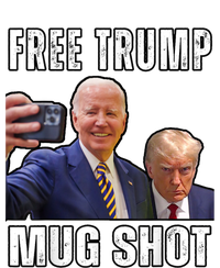 Free Trump Mugshot President Joe Biden Selfie Halloween Flat Bill Trucker Hat