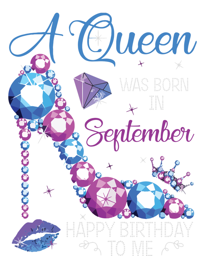 A Queen Was Born In September Happy Birthday To Me High Heel Canvas