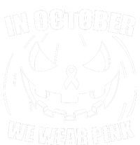 In October We Wear Pink Halloween Breast Cancer Coaster