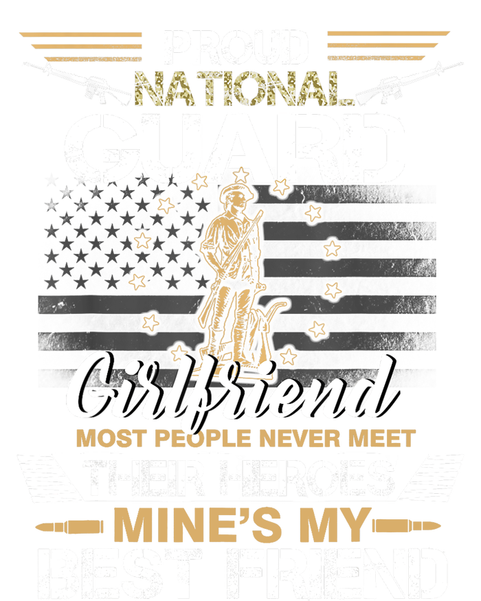 Proud Army National Guard Girlfriend Flag U.S Military T-Shirt