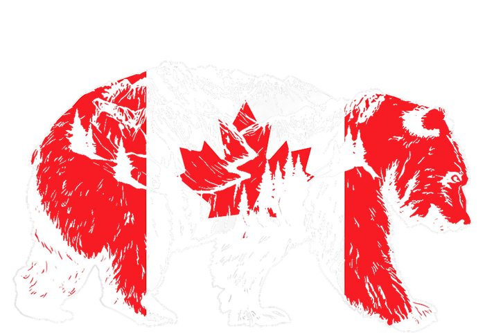 Canadian Bear & Maple Leaf Canada Flag Patriotic T-Shirt