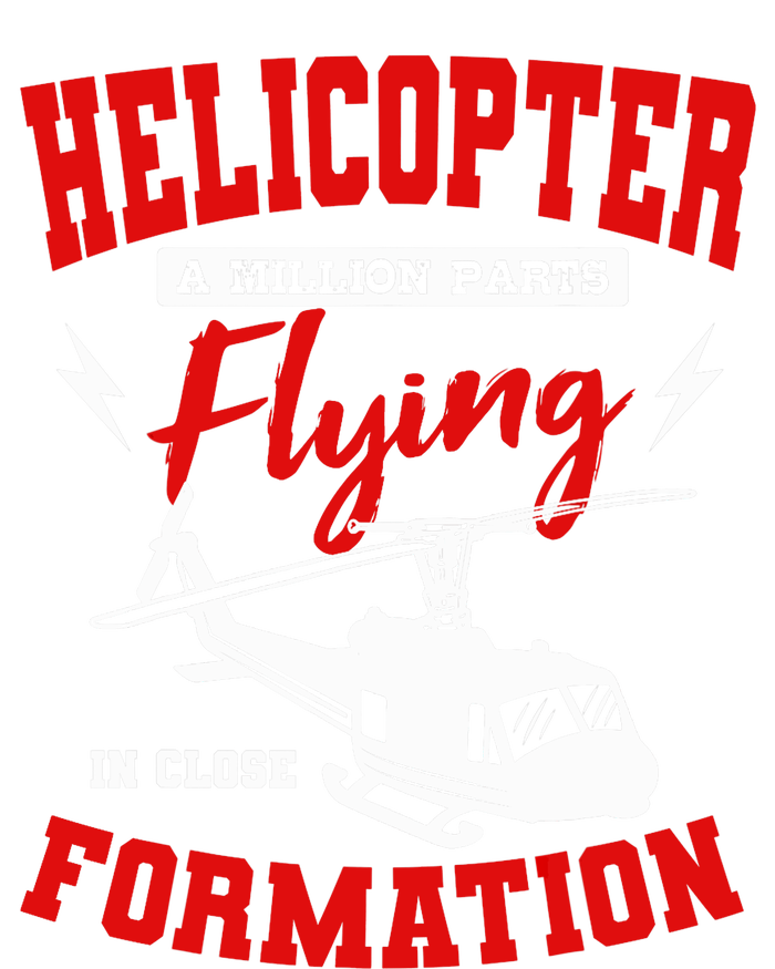 Helicopter A Million Parts Flying In Close Formation Heli Cropped Pullover Crew