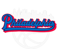 Philadelphia Vintage Basketball Script City Skyline Fan Grommeted Golf Towel