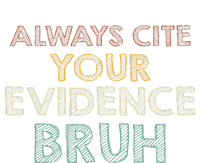 Always Cite Your Evidence Bruh Retro English Teacher Women's Long Sleeve Flannel Pajama Set 