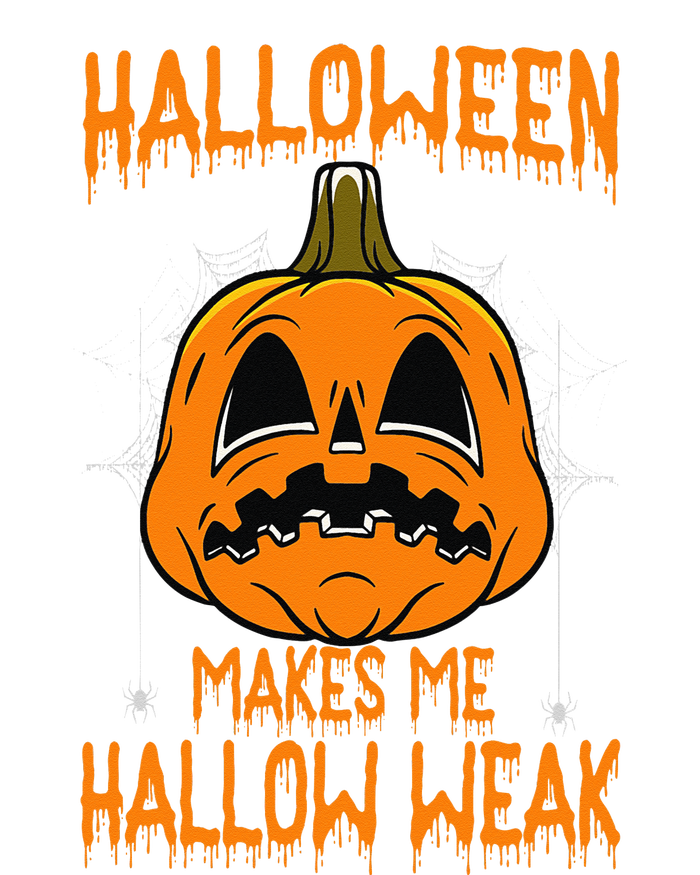 Halloween Makes Me Hallo Weak Funny Pumpkin High Crown Mesh Back Trucker Hat