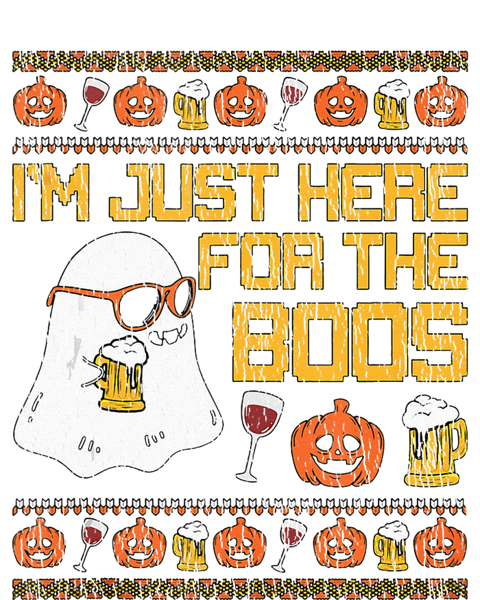 Retro Here For The Boos Ghost Halloween Costume Party Cropped Pullover Crew