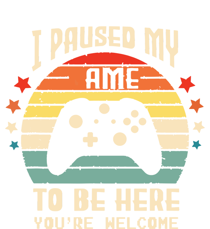 I Paused My Game To Be Here Gamer Gaming Retro Vintage Gift Tall Sweatshirt