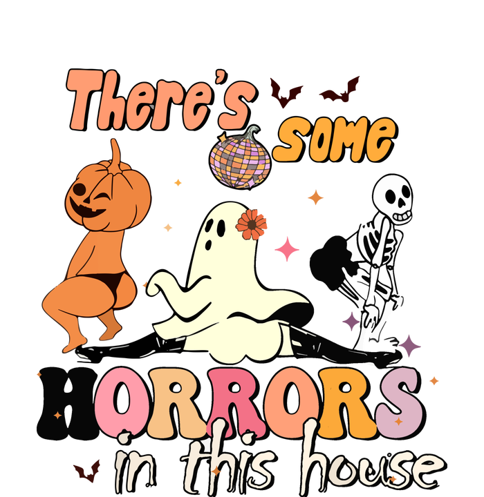 Theres Some Horrors In This House Halloween Funny Ghost Pumpkin Gift T-Shirt