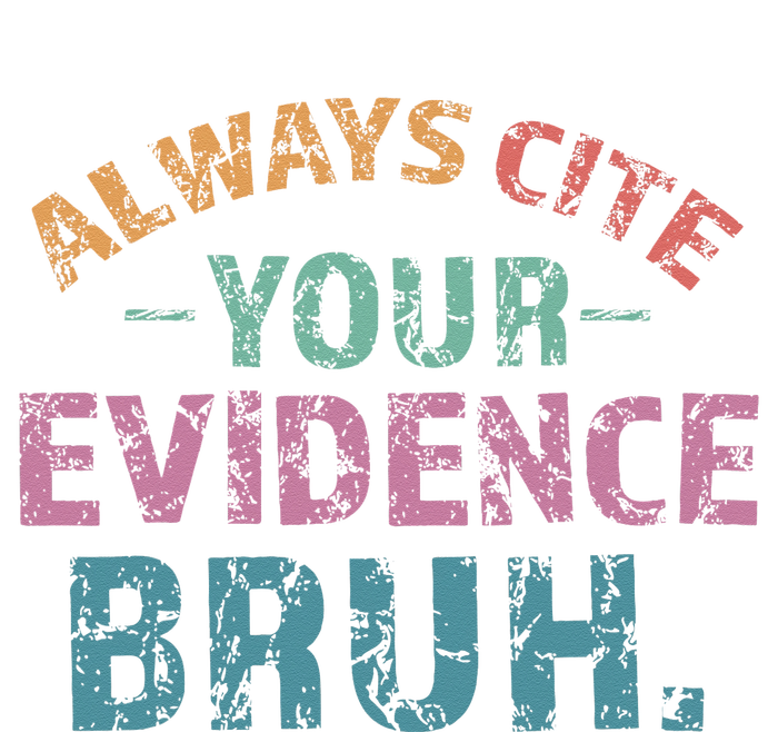 Always Cite Your Evidence Bruh Funny Retro English Teacher Women's Flannel Pajama Set