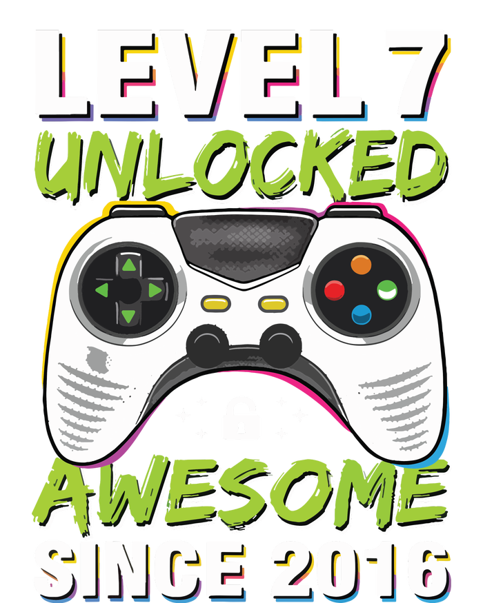 Level 7 Unlocked Awesome Since 2016 7th Birthday Gaming Kids Hoodie