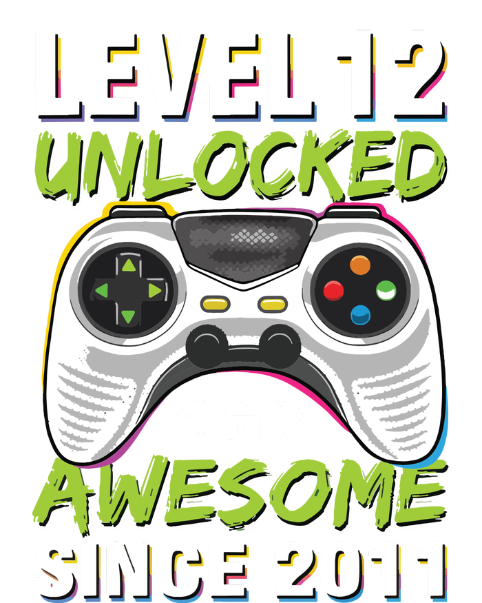 Level 12 Unlocked Awesome Since 2011 12th Birthday Gaming Cooling Performance Long Sleeve Crew