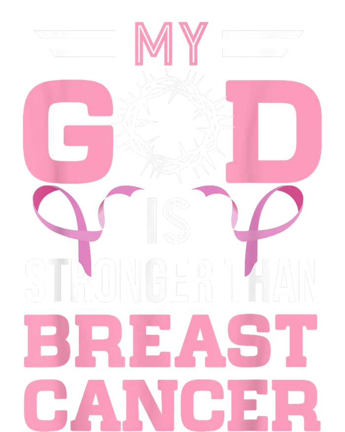 My God Is Stronger Than Breast Cancer Awareness Christian Poster