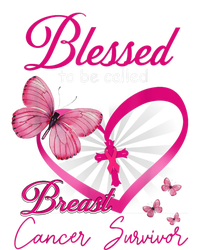 Blessed To Be Called Breast Cancer Survivor Pink Butterfly T-Shirt