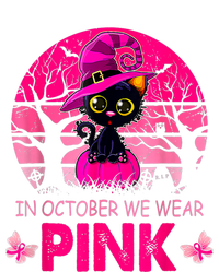 In October We Wear Pink Cute Cat Breast Cancer Awareness Womens California Wash Sweatshirt