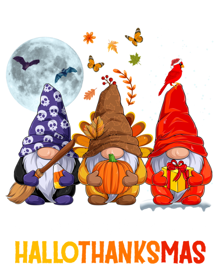 Happy HalloThanksMas Halloween Thanksgiving Christmas Gnomes Tall Sweatshirt