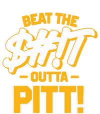 Beat The Shit Outta Pitt West Virginia Women's Tri-Blend 3/4-Sleeve Raglan Shirt