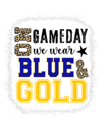 On Game Day Football We Wear Gold And Blue Leopard Print Kids Long Sleeve Shirt