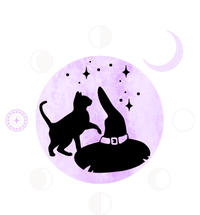 Cat Moon Phases Gift Black Cat Moon Funny Gift Witch Cute Gift T-Shirt