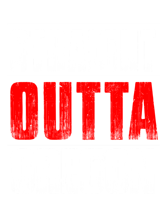 Straight Outta Oregon Striped Beanie with Solid Band