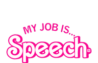 My Job Is Speech Therapist SLP Retro Pink Style Speech Gift Mousepad