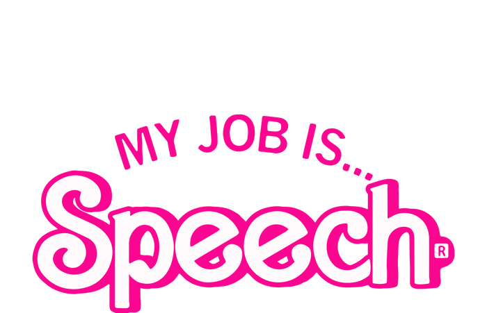 My Job Is Speech Therapist SLP Retro Pink Style Speech Gift Mousepad