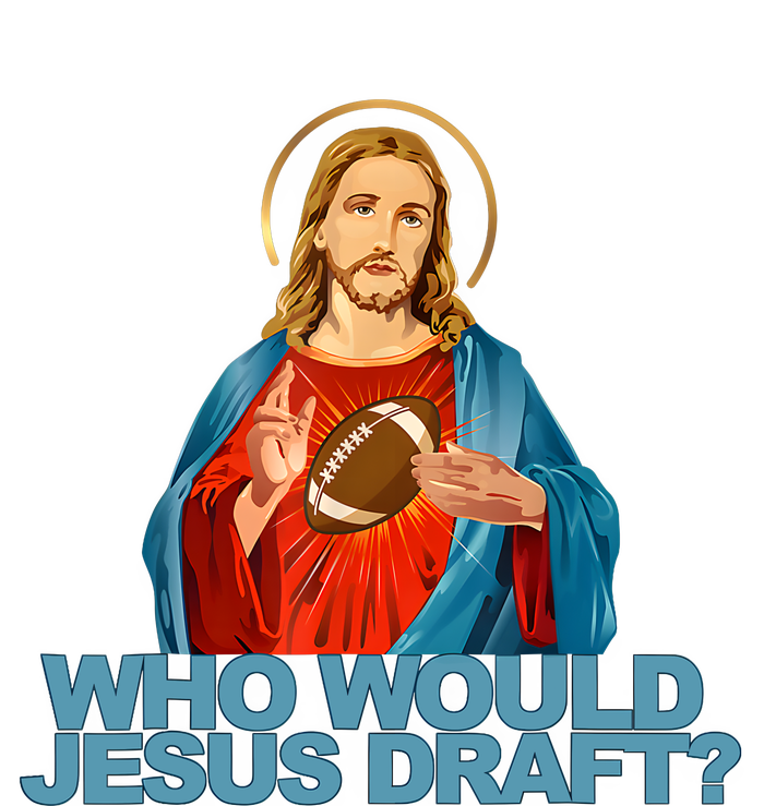 Who Would Jesus Draft Funny Fantasy Football Jesus Mousepad