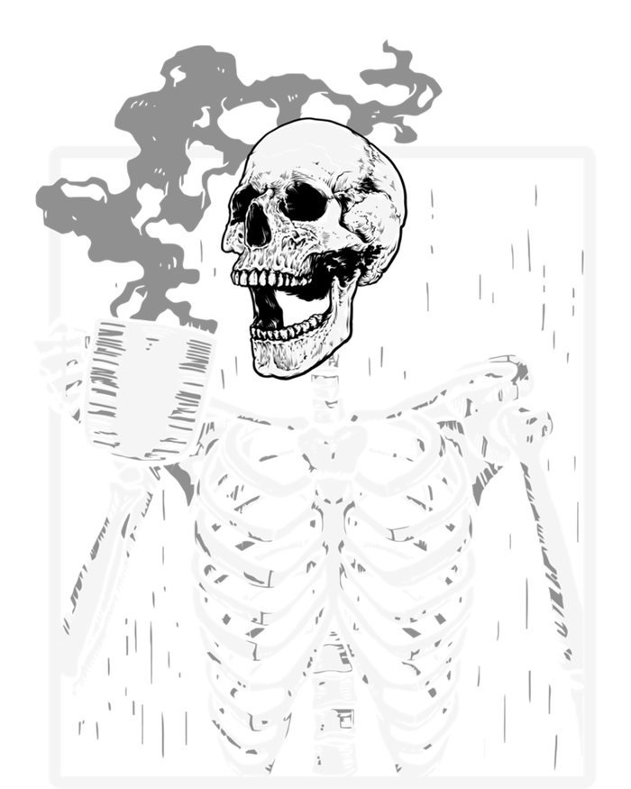 Funny Skeleton Ing Coffee Skeleton Ribcage Halloween Gift T-Shirt