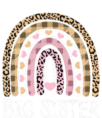 Big Sister Outfit Girls Rainbow Leopard Big Sis Announcement Softstyle Adult Sport Polo