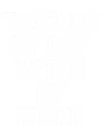 Halloween Teacher Funny Teacher By Day Witch By Night Gift Full-Length Apron With Pockets