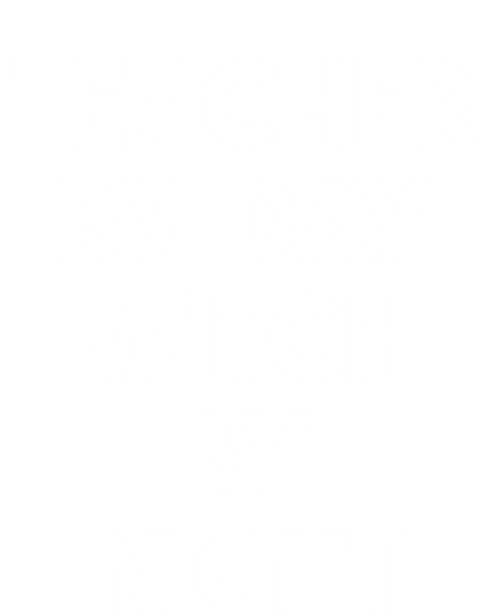 Halloween Teacher Funny Teacher By Day Witch By Night Gift Full-Length Apron With Pockets