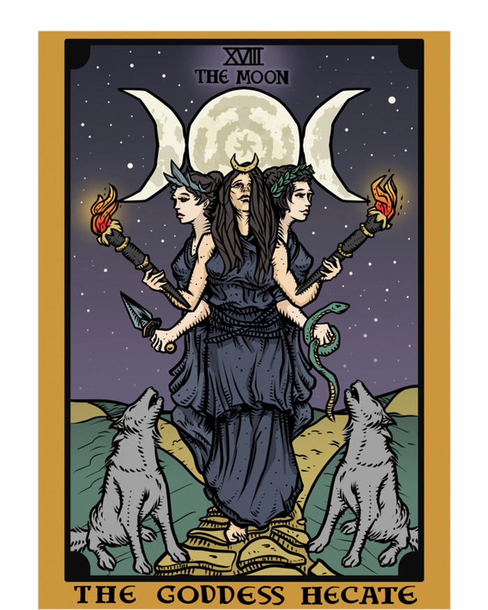 Hekate The Moon Tarot Card Pagan Witch Triple Moon Goddess Gift T-Shirt