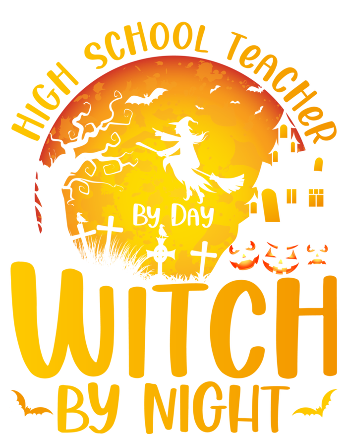 High School Teacher By Day Witch By Night Halloween Teacher Gift Short Acrylic Beanie