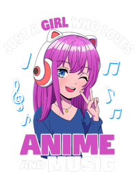 Anime Girl Just A Girl Who Loves Anime And Music Sustainable Beanie