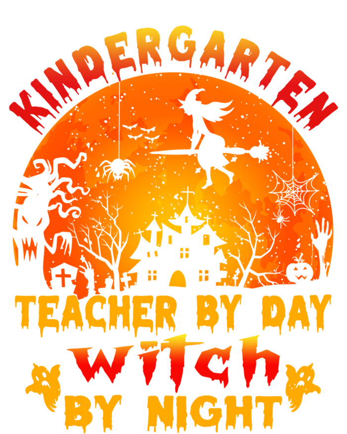 Kindergarten Teacher By Day Witch By Night Costume Halloween Funny Gift T-Shirt