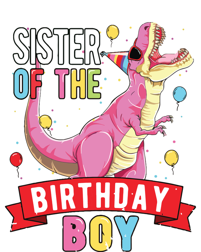 Sister Of The Birthday Boy Matching Trex Birthday Party Ladies Long Sleeve Shirt