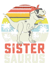 Sistersaurus T Rex Dinosaur Sister Saurus Family Matching Women's Flannel Pajama Set