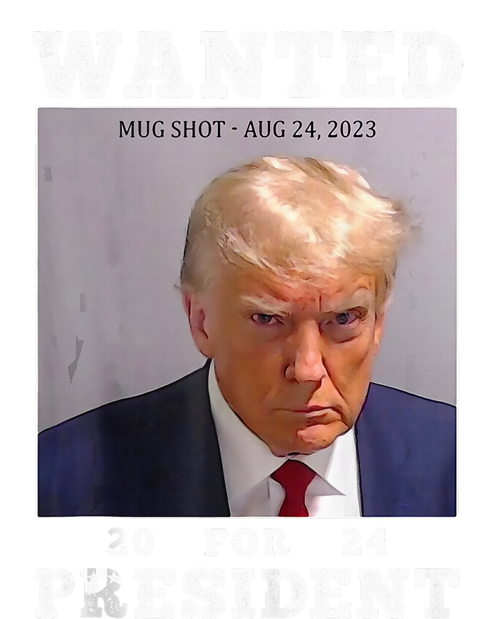 Wanted Donald Trump For President 2024 Trump Mug Shot Baby Bodysuit