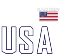 Usa Flag Alpine Skiing Pocket Nordic Ski Jersey T-Shirt